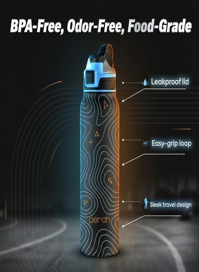 Perch Apex Hot and Cold Stainless Steel Water Bottle 740ml | Triple-Layer Vacuum Insulated 3D Printed Bottle | ISI Certified, Leakproof & BPA-Free | Gift for Men & Women |Hydra MAP - Image 3